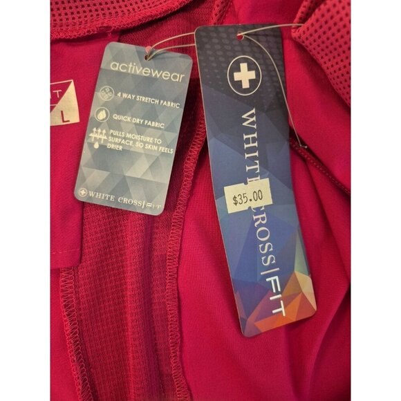 WHITECROSS FIT Women's Lg NWT 2 Piece Scrub Set Pants & Jacket Fuchsia Stretch - Picture 16 of 16